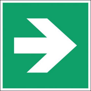 Brady - Evakuointikyltti - oikea nuoli 300 x 300 mm