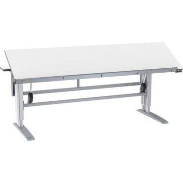WFI - Kallistettava pöytä W400 - 2200x800 mm - 400 kg kuormitus - Laminaattipöytälevy - Säädettävä korkeus 700-1150 mm