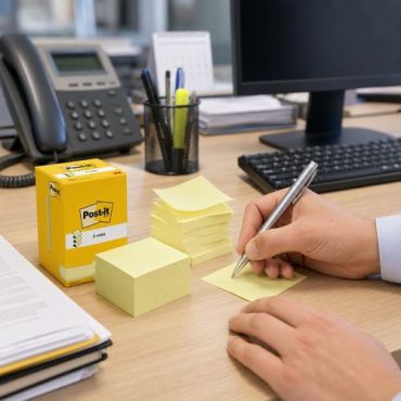Post-it Z-Notes muistilaput 76x76mm 12 kpl keltainen - 100 arkkia/vihko