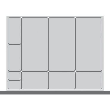 Bott - Säilytyslaatikko Cubio EKK-65100 - 10 lokeroa vaaleanharmaa 650x525x100 mm