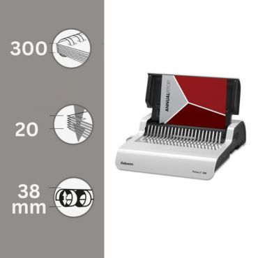 Fellowes - Sähköinen kampasidontakone Pulsar+ 300 - 15 sivua A4 - 300 renkaat - Ekologinen
