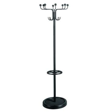 Kerkmann - Vaatenaulakko Rondo - Musta 16 koukkua sateenvarjoteline teräs 174 cm