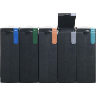 Bonton - Jätteiden lajitteluastia 70 l harmaa/musta