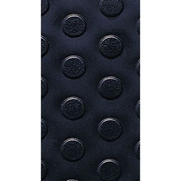 Muovimatto PVC metri musta - 98 cm leveä öljyn- ja haponkestävä 1.6 mm paksu pyöreät nystyrät
