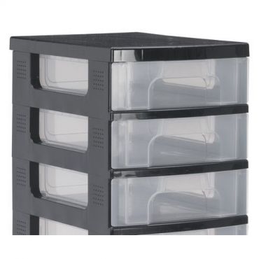 Really useful products - Lokerolaatikosto pyörillä 56 l läpinäkyvä