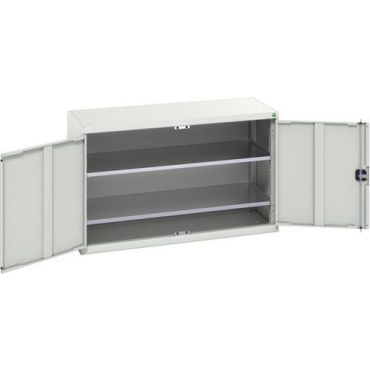 Bott - Kaappi pariovilla Verso 1300x550x800mm vaaleanharmaa - 1000 kg maksimikuorma - 2 hyllytasoa
