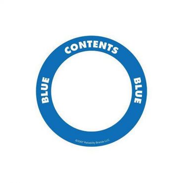 Oilsafe - Itsekiinnittyvä pyöreä etiketti sininen