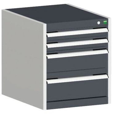 Bott - Kaappi cubio - 600x525x525 mm - 4 laatikot - antrasiitinharmaa