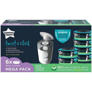 Tommee tippee - Vauvan vaipojen muovikuorien pakkaus 1x6 kpl