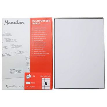 Manutan expert - Itsekiinnittyvät etikettiä manutan 105x170 mm