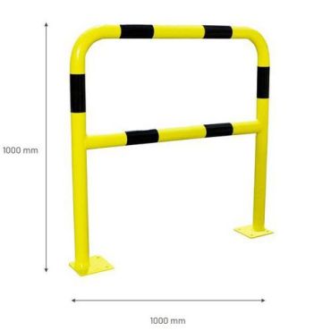Viso - Turvakaide 1 m halk.= 40 mm kiinnityslevy keltainen/musta
