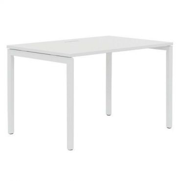 Manutan expert - Työpöytä 120 cm u-jalat valkoinen/valkoinen − manutan