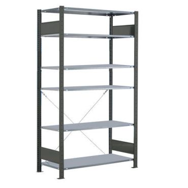 Schulte - Varastohylly Easy-Fix - 250 x 40 cm 6 hyllytasoa 150 kg/hylly musta