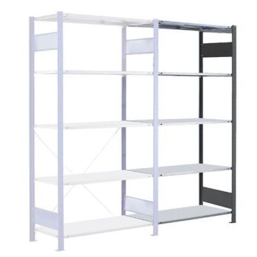 Schulte - Varastohyllyn jatko-osa Easy-Fix - 200 x 30 cm - Musta - 150 kg/hyllytaso