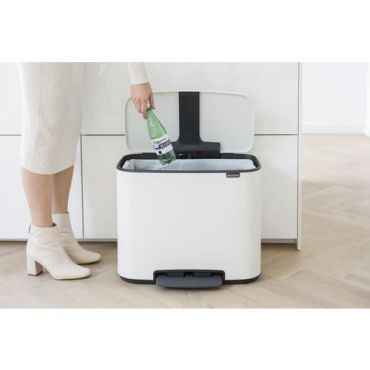 Brabantia - Roskakori polkimella BO 36 L - Valkoinen - Pehmeä sulkeminen