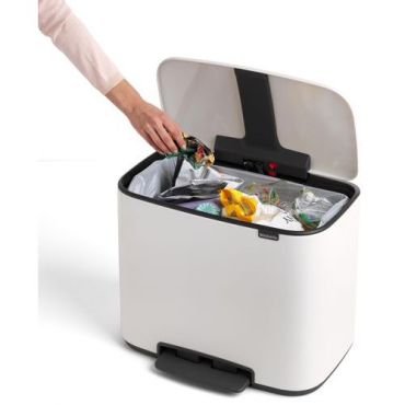 Brabantia - Roskakori polkimella BO 36 L - Valkoinen - Pehmeä sulkeminen