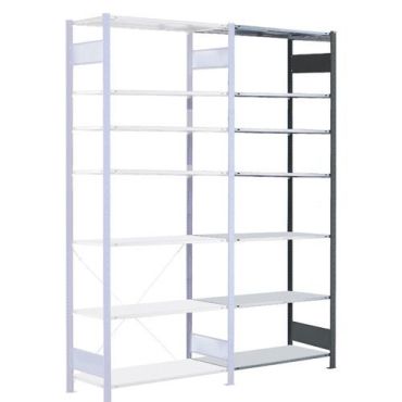 Schulte - Varastohyllyn jatko-osa Easy-Fix - 300 x 60 cm musta 7 hyllytasoa 150 kg/hyllytaso