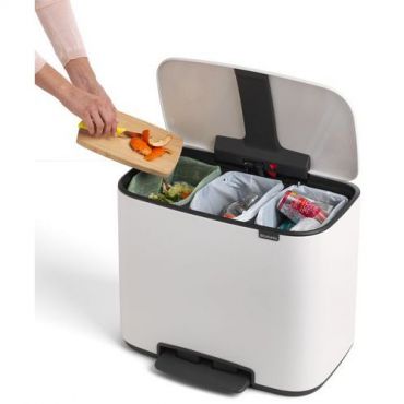 Brabantia - Roskakori polkimella bo 3x11 l valkoinen