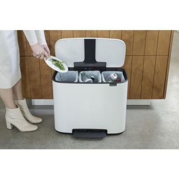Brabantia - Roskakori polkimella bo 3x11 l valkoinen