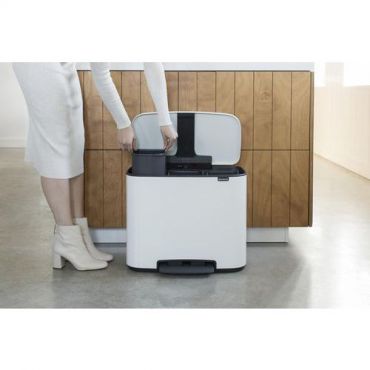 Brabantia - Roskakori polkimella bo 3x11 l valkoinen