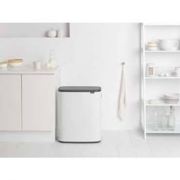 Brabantia - Roskakori touch bo 2x30 l valkoinen