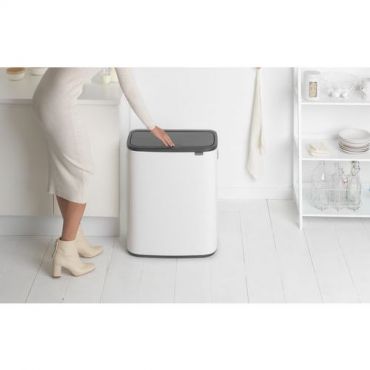 Brabantia - Roskakori touch bo 2x30 l valkoinen