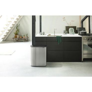 Brabantia - Roskakori Touch BO 60L - Matta ruostumaton teräs - Soft-Touch avaus
