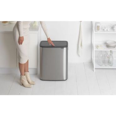 Brabantia - Roskakori Touch BO 60L - Matta ruostumaton teräs - Soft-Touch avaus