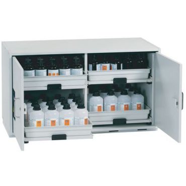 Asecos - Happo- ja emäskaappi SL-CLASSIC-UB - 1100x600x570mm - 4 vetohyllyä - Syövyttäville aineille