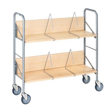 Kongamek - Kansiovaunu 2 hyllyä koivu - 920x900x300 mm - 50 kg kuorma - 100% kierrätettävä