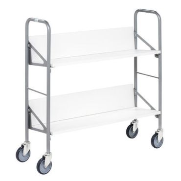 Kongamek - Kansiovaunu 2 hyllyä - Valkoinen - 900x300x920mm - 50kg kuorma
