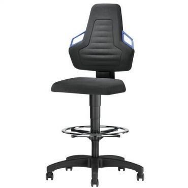 Bimos - Musta korkea ergoconfort supertec -tuoli itselukittuvat pyörät