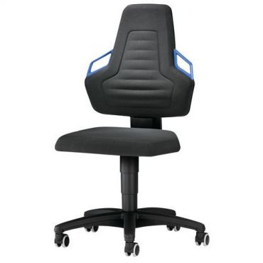 Bimos - Musta korkea ergoconfort supertec -tuoli itselukittuvat pyörät