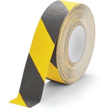 Djois Made By Tarifold - Liukuesteteippi – keltainen/musta – 50 mm x 18,3 m – Kestävä PVC helppo asennus