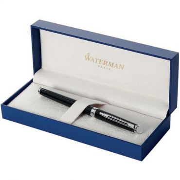 Waterman - Pen hemisphère laque noire ct plume m