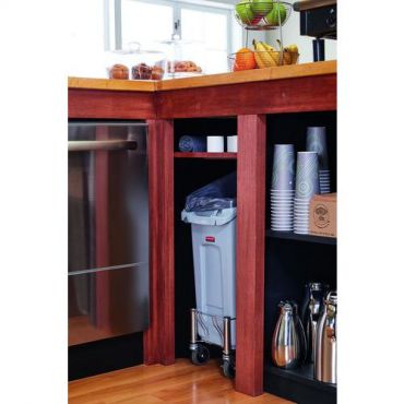 Rubbermaid - Roskakori slim jim 49 l harmaa