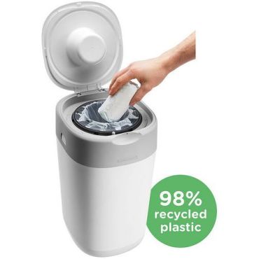 Tommee Tippee - Vaipparoskakori Sangenic Twist & Click - Valkoinen Muovi - 39 cm Korkea - Hajutiivis