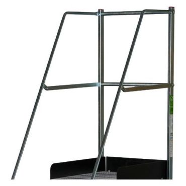 Laggo - Siirrettävät portaat turvakaiteella - 6 askelmaa 150 kg kantavuus 2240 mm korkeus