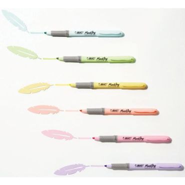 Bic - Bic highlighter grip pastell -korostuskynät - bic