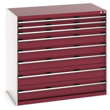 Bott - Kaappi cubio 1200x1300x750 mm 8 laatikkoa punainen