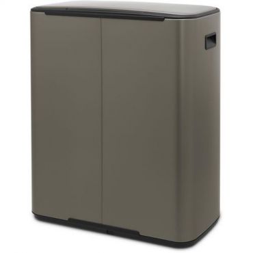 Brabantia - Polkimella varustettu roskakori 60 litraa harmaa brabantia