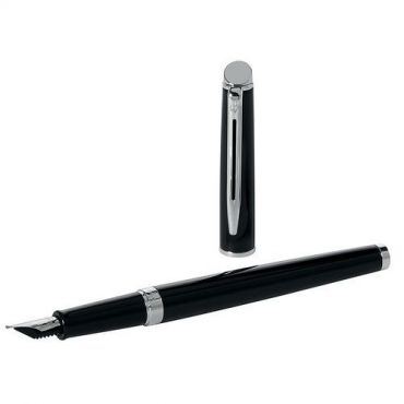 Waterman - Pen hemisphère laque noire ct plume m