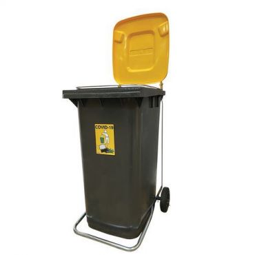 Mobil plastic - Siirrettävä saniteettijäteastia jossa poljin 240 l