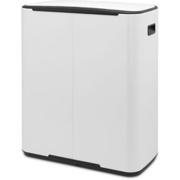 Brabantia - Polkimella varustettu roskakori 2 x 30 litraa valkoinen