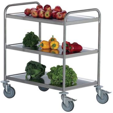 Hupfer - Chariot 3 plateaux inox 700x500 mm - capacité 130 kg