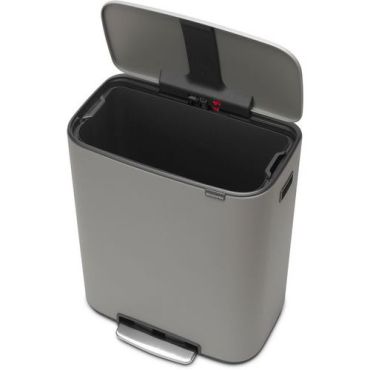 Brabantia - Roskakori polkimella Bo 60 L - Harmaa - Tilava ja kestävä - Sisäkäyttöön
