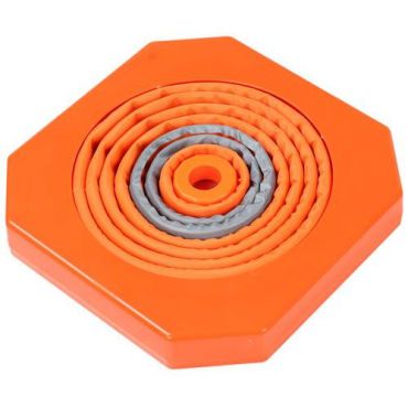 Manutan Expert - Kokoontaitettava liikennekartio 45 cm - Heijastava Oranssi Nylon