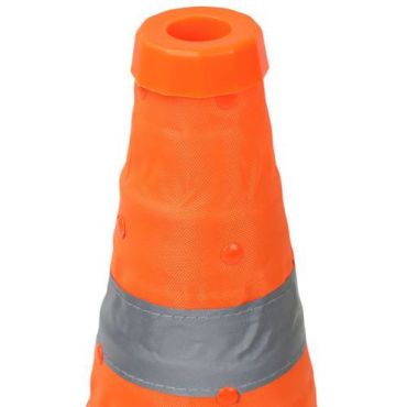 Manutan Expert - Heijastava kokoontaitettava liikennekartio K 70 cm - Oranssi Nylon - Turvallinen ja tilaa säästävä