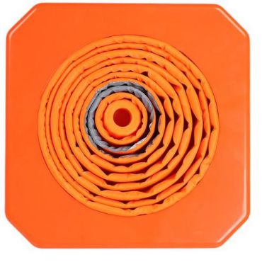 Manutan Expert - Heijastava kokoontaitettava liikennekartio K 70 cm - Oranssi Nylon - Turvallinen ja tilaa säästävä