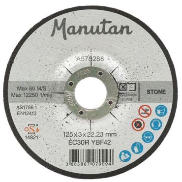 Manutan Expert - Vahvistettu katkaisulaikka 125 x 2,5 mm - Kaikille materiaaleille - Leikkaamiseen